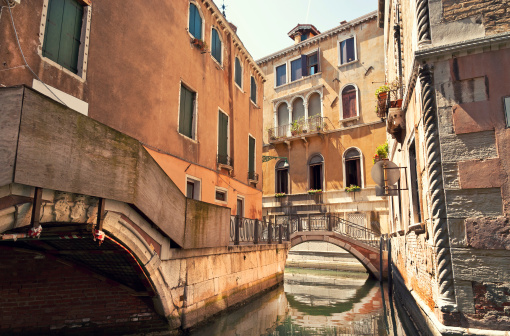 Wonderful Stock Photo Of A Venetian Water Alley