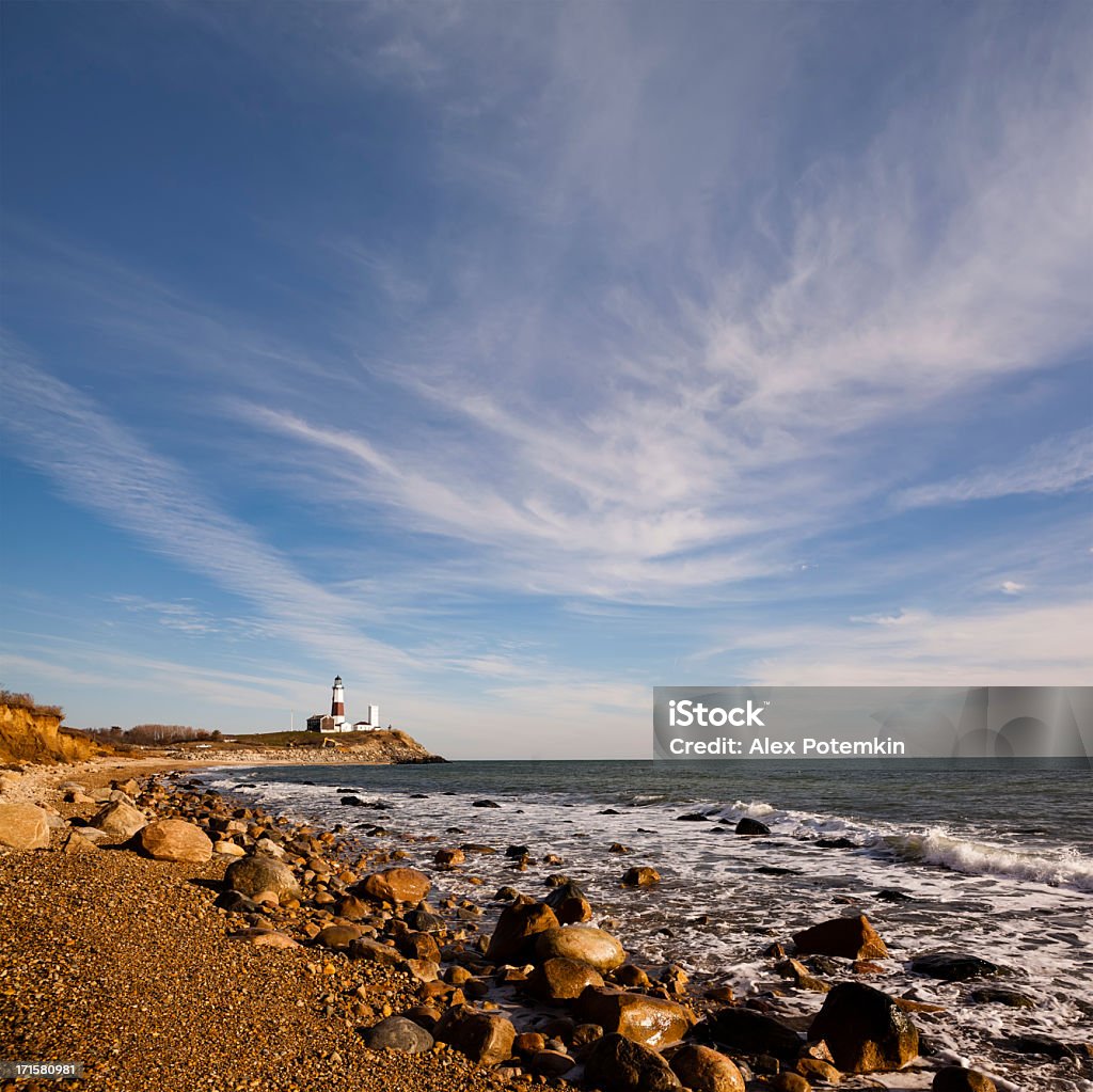 Faro en Montauk, larga Islans. - Foto de stock de Panorama urbano libre de derechos