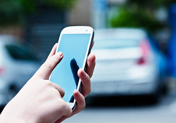 istock Feminine hands touch blank screen of unbranded mobile phone 171581456