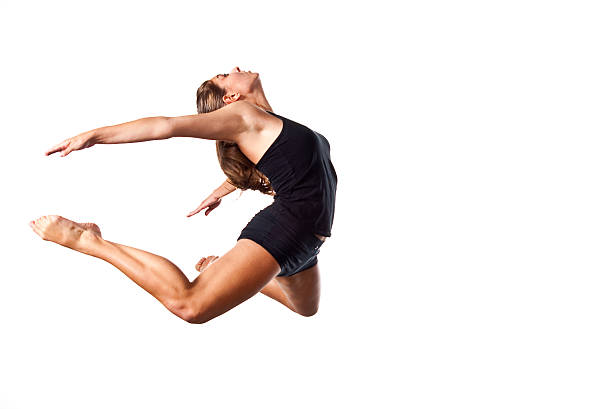 adolescente salto - women teenage girls jumping dancing fotografías e imágenes de stock