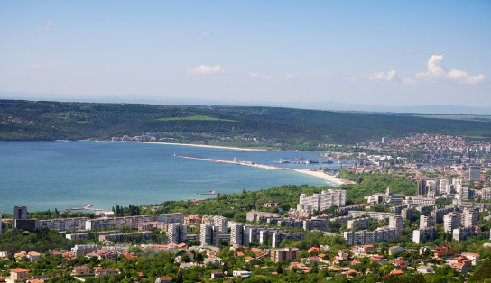 Panoramic view of Varna, Bulgaria, on Black sea