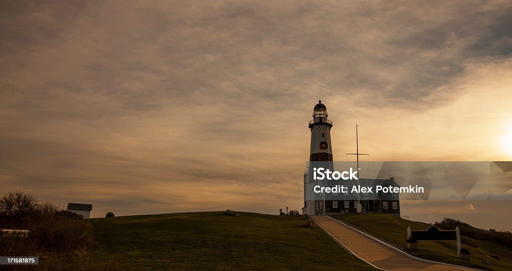 Farol em Montauk point, Long Islans. - Foto de stock de The Hamptons royalty-free