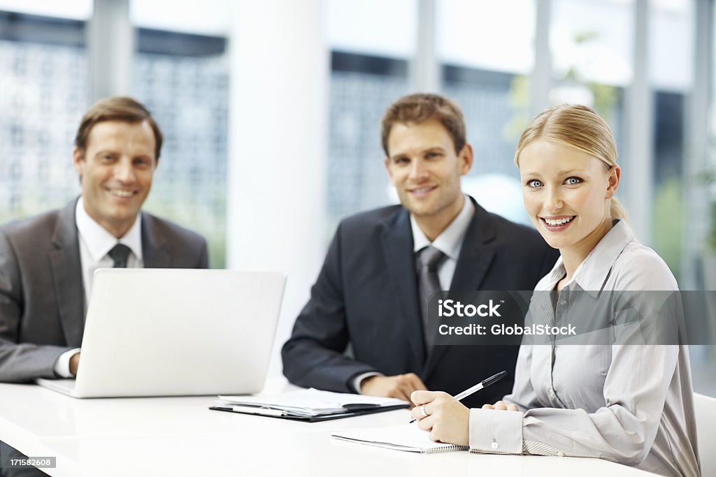 Pessoas de negócios em uma reunião - Royalty-free Adulto Foto de stock