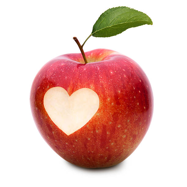istock love apple with heart symbol and leaf 171582870