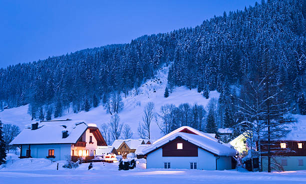 istock Small houses in winter wonderland 171583171