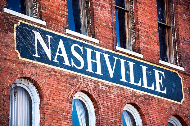 Nashville written on a building of the historical district.More images from Nashville in the lightbox: