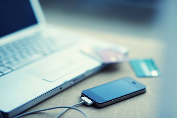 istock Laptop with Smart Phone and Credit Cards 171583471