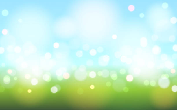 istock Abstract Blurred Bokeh Green Garden Background. stock illustration 1715838724