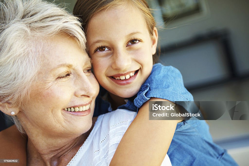 "Meine gran bedeutet für mich" - Lizenzfrei Enkelin Stock-Foto