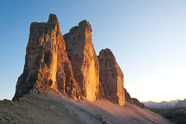 View to the famous Tre Cime di Lavaredo