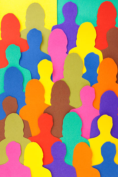 illustrazioni stock, clip art, cartoni animati e icone di tendenza di anonimo folla - audience people unrecognizable person crowd