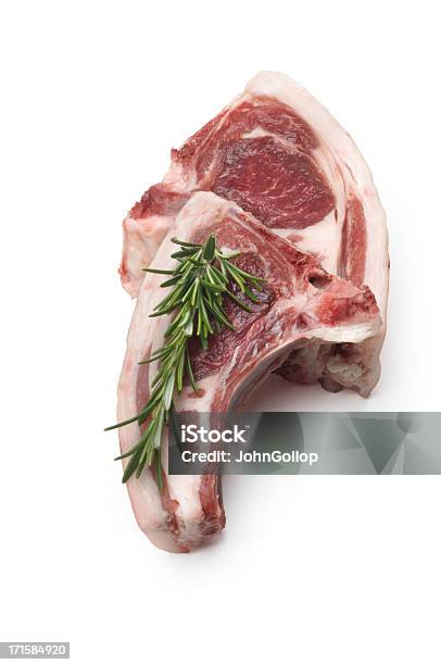 Lammkoteletts Stockfoto und mehr Bilder von Lamm - Fleisch - Lamm - Fleisch, Freisteller – Neutraler Hintergrund, Rippe - Speise