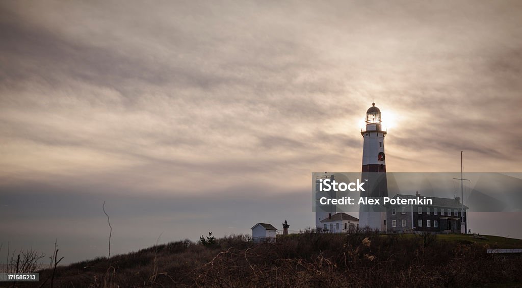 Lighthouse at Montauk point, Long Islans. Lighthouse at Montauk point, Long Islans. HDR technique. Lighthouse Stock Photo