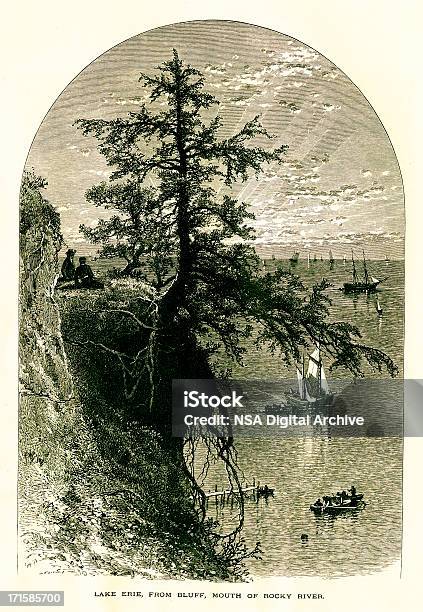 エリー湖米国 - クヤホガ川のベクターアート素材や画像を多数ご用意 - クヤホガ川, 19世紀, 19世紀風