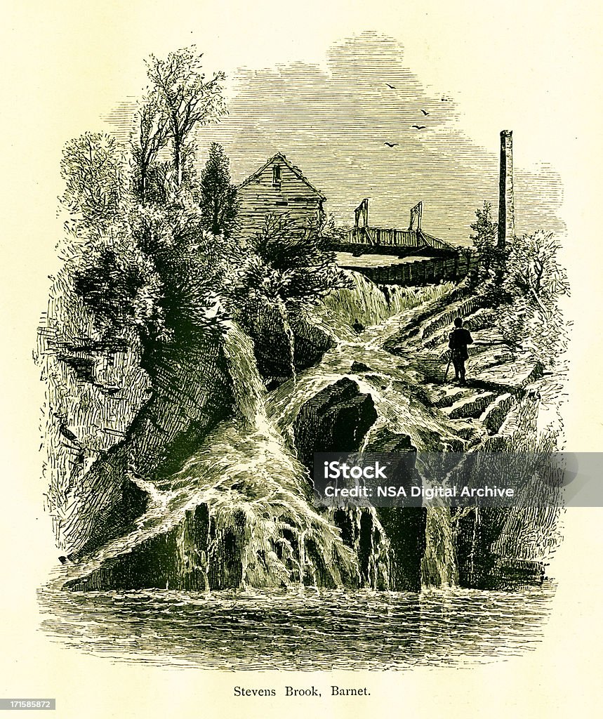 Stevens Brook, Barnet, Vermont - Lizenzfrei Vermont Stock-Illustration