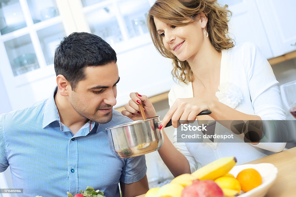 Junges Paar Kochen - Lizenzfrei 30-34 Jahre Stock-Foto