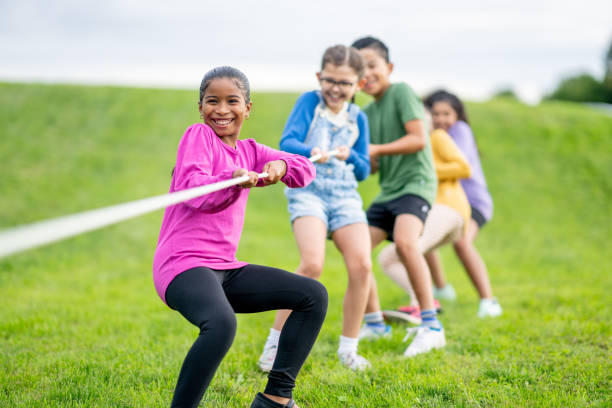istock Children's Tug-of-War Game 1715862122