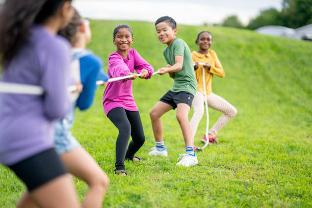 istock Children's Tug-of-War Game 1715862142