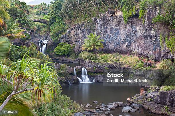 Geheimen Sieben Pools Maui Stockfoto und mehr Bilder von Haleakala-Nationalpark - Haleakala-Nationalpark, Brücke, Farbbild