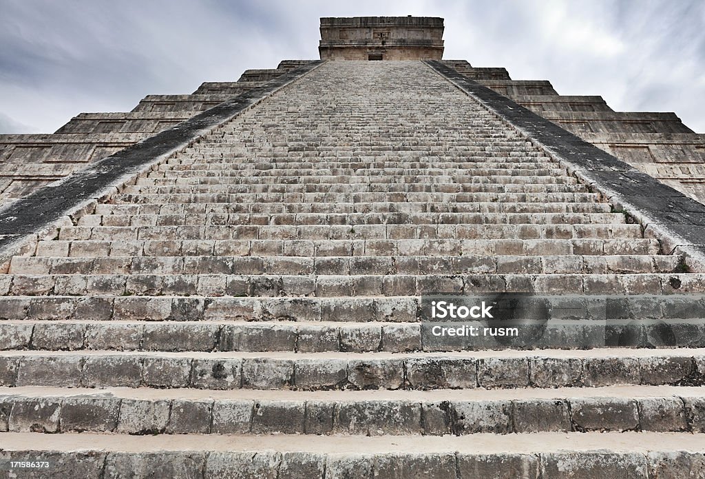 Kukulkan Pyramid, Mexico Kukulkan pyramid steps close-up, Chichen Itza, Mexico Staircase Stock Photo