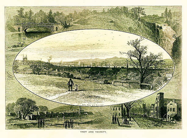 illustrations, cliparts, dessins animés et icônes de troy et de ses environs, new york - mohawk valley