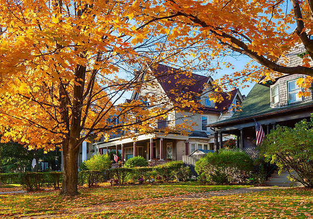 Buffalo, New York, USA Old mansion like homes in the Elmwood Village neighborhood of Buffalo, New York, USA. eastern usa photos stock pictures, royalty-free photos & images