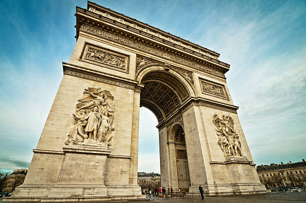 istock Low and wide angle view of the Arc de Triomphe 171586837