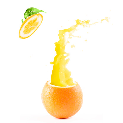 Orange explosion juice splash