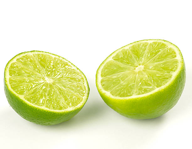 Citrus lime fruit isolated on white background cutout