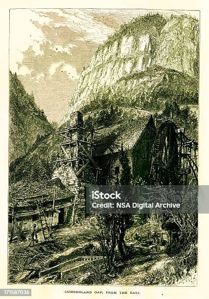 カンバーランドギャップ米国 - カンバーランド山脈のベクターアート素材や画像を多数ご用意 - カンバーランド山脈, カンバーランド川, 19世紀