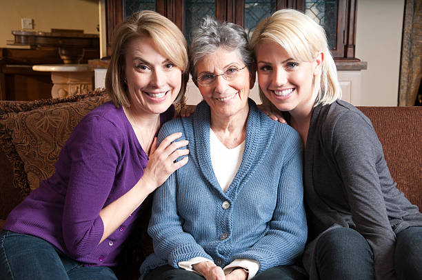 Three Generations of Women stock photo