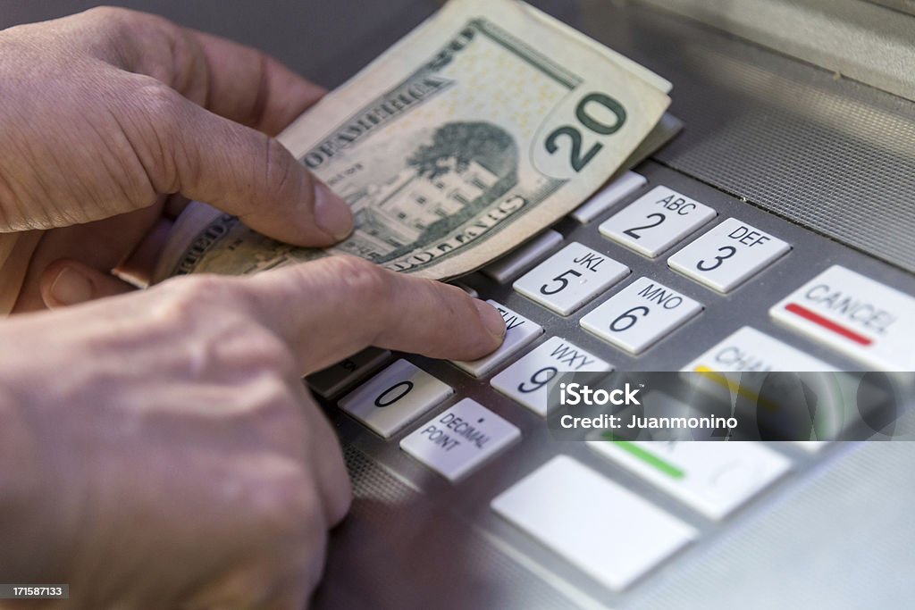 Faire de l'argent - Photo de Distributeur de billets libre de droits