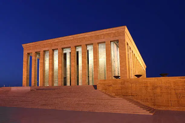 AnAtkabir (literally, "memorial tomb") is the mausoleum of Mustafa Kemal AtatArk, the leader of Turkish War of Independence and the founder and first president of the Republic of Turkey. It is located in Ankara.