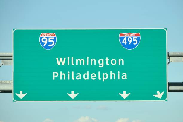 wilmington, philadelphia anmelden - interstate 95 stock-fotos und bilder