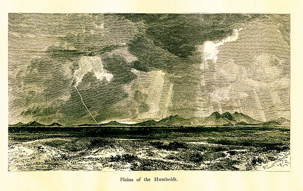 Plains of the Humboldt River in the U.S. state of Nevada. Published in Picturesque America or the Land We Live In (D. Appleton & Co., New York, 1872).