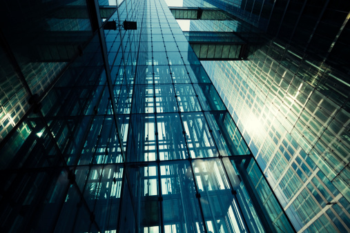 London, United Kingdom-08-26-2022: Another is reflected in a modern high-rise building