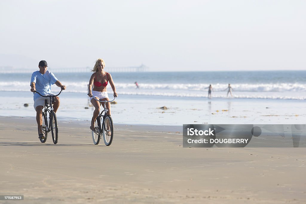 Spaß am Strand - Lizenzfrei Fahrrad Stock-Foto