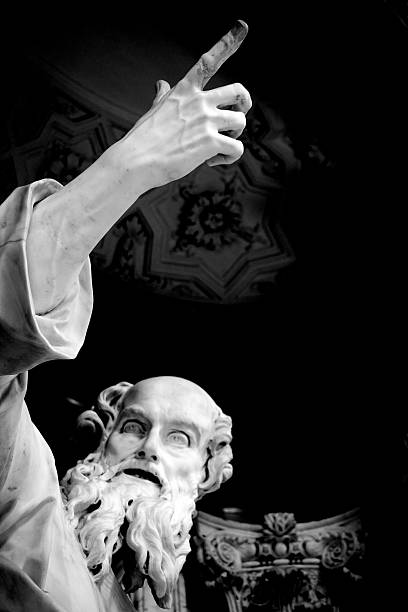Statue of Saint Thomas, one of the sculptures of the Twelve Apostles inside the Basilica of St. John Lateran. Rome, Italy. Sculpture by Pierre Le Gros il Giovane (1666, Paris - 1719, Roma),\