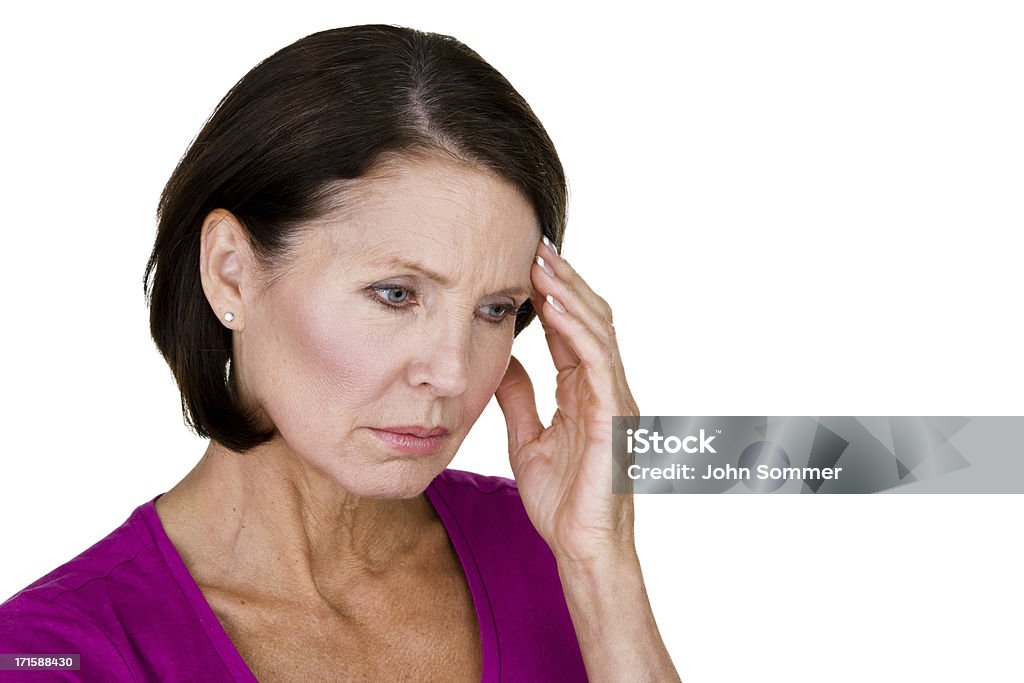 Donna con mal di testa - Foto stock royalty-free di Menopausa