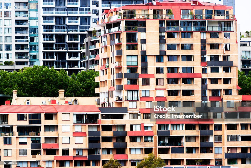 아파트 블록 balcomies - 로열티 프리 건물 외관 스톡 사진