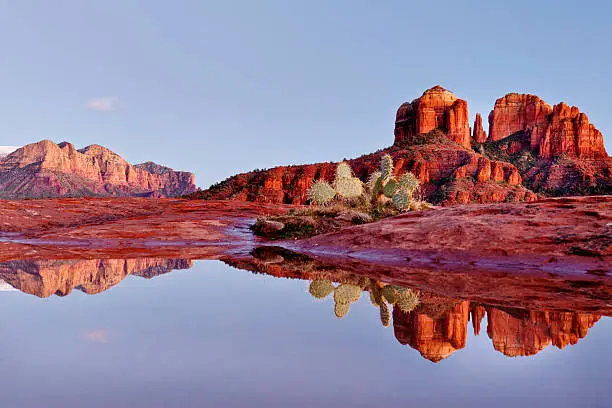 Cathedral rock reflection in rain poolPlease see more Sedona Arizona images in my portfolio: