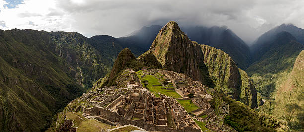 Machu Picchu and Surroundings Panorama stock photo