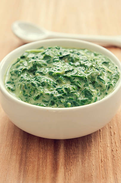 Creamed Spinach stock photo