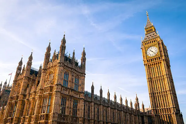 Wide angle view of the House of Parliament at Westminster, London, England.Please see my London lightbox for more images...