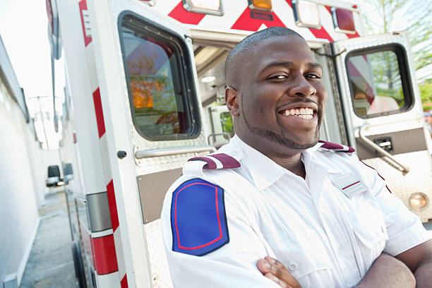 istock Happy medic at his ambulance 171589016