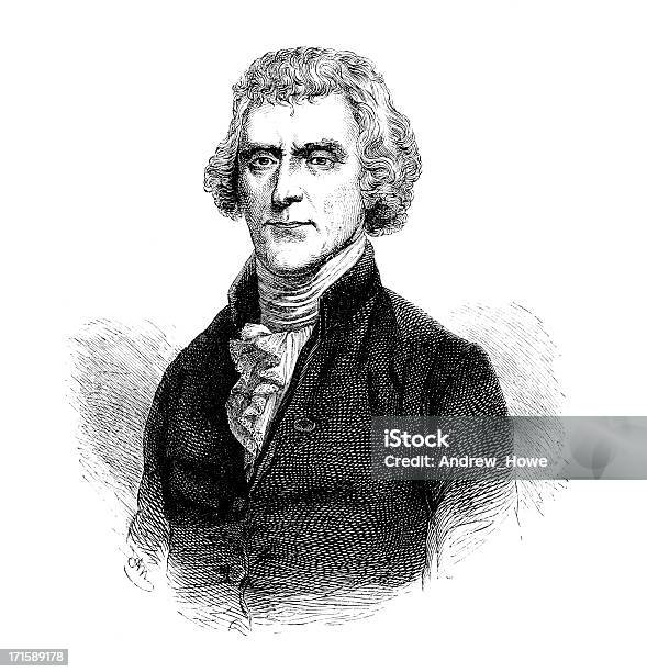 Presidente Jefferson - Arte vetorial de stock e mais imagens de Thomas Jefferson - Thomas Jefferson, História, Gravação