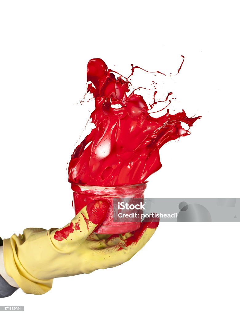 Respingos de tinta vermelha - Foto de stock de Abstrato royalty-free