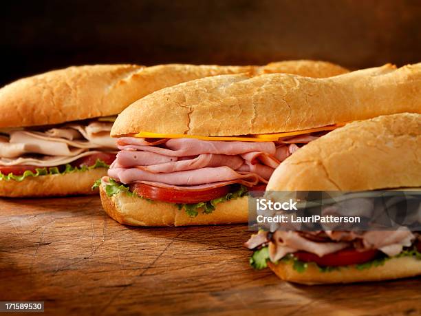Three Foot Long Subs Stock Photo - Download Image Now - Submarine Sandwich, Sandwich, Submarine