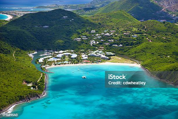 Aerial View Of A Resort In Stmartin French West Indies Stock Photo - Download Image Now