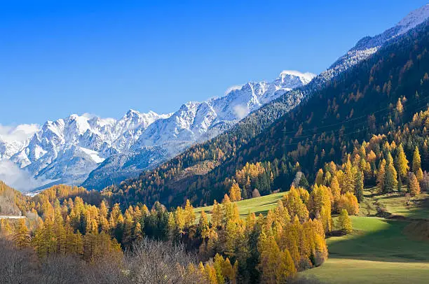 Autumn in the Swiss Mountains, near Davos